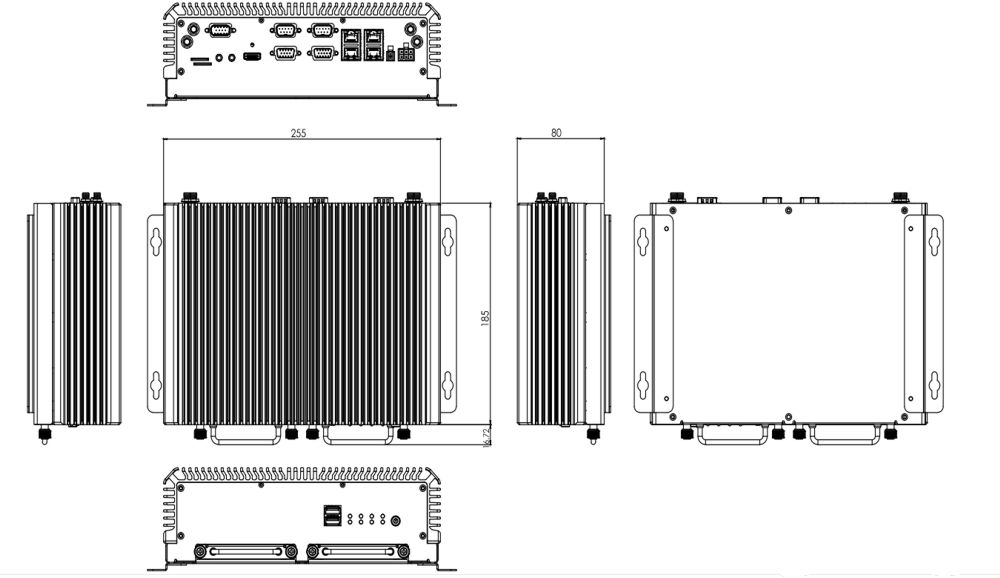 Box-PC IVS-300-BT-E5/4G-R10 Front