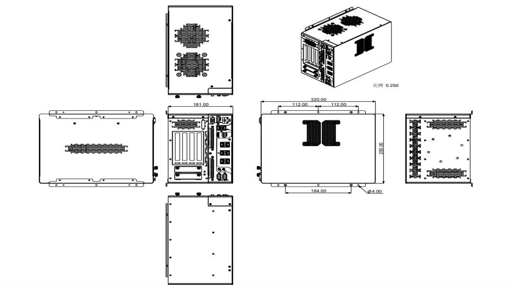 Embedded PC FPC-9107-P6-G2 R1.1 Skizze
