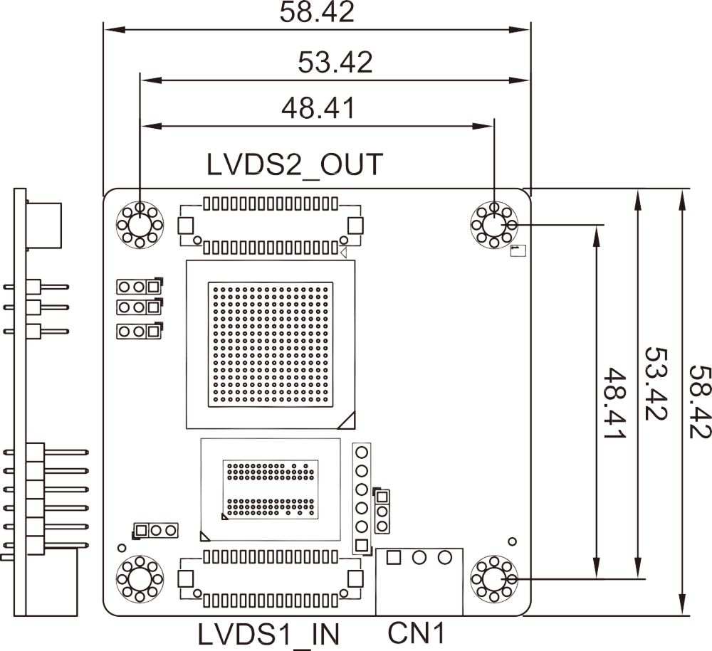 Converter Board LVDS24-01-R10 Skizze