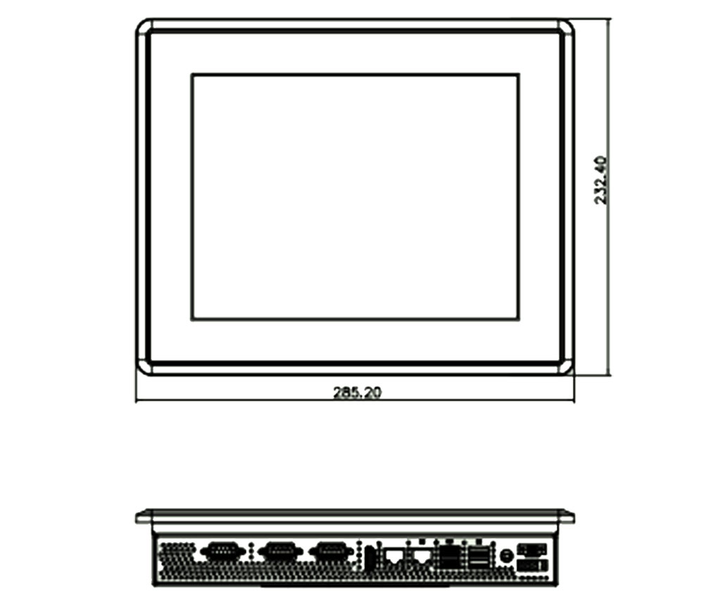 Panel PC PPC2-C10-EHL-J1/8G-R10 Skizze2