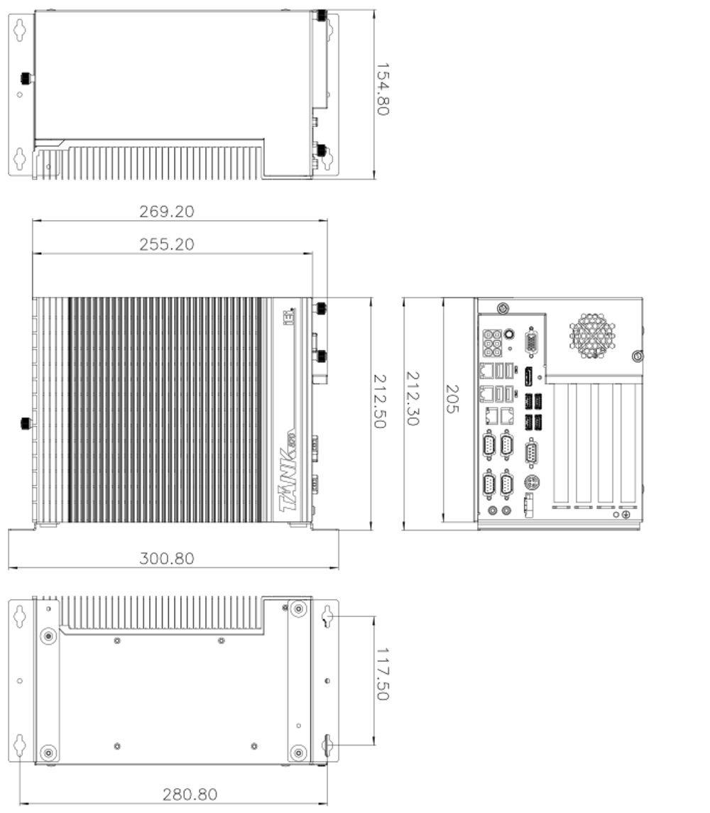 Box-PC TANK-870-Q170i-i7/4G/4B-R10 Front
