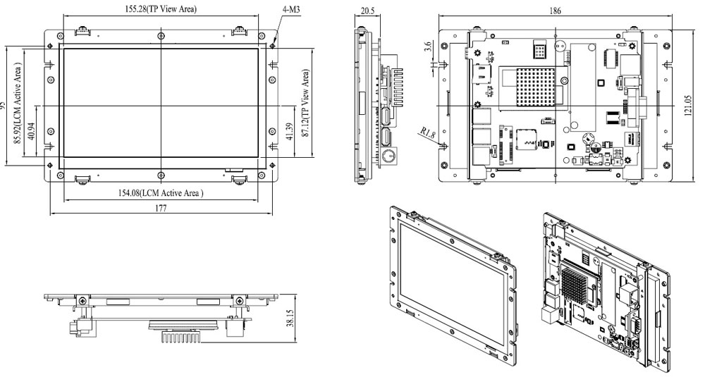 Open-Frame PPC VOX-070-TS-N8M-B5GMI Plan