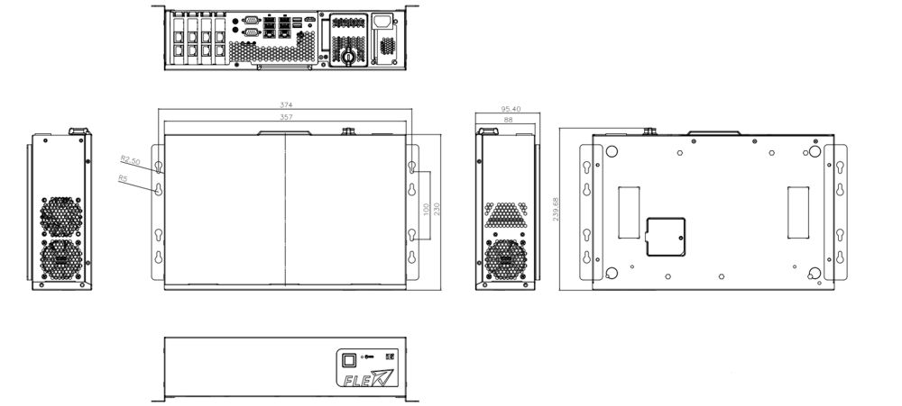 Box-PC FLEX-BX200-Q370-i5/25-R10 Front