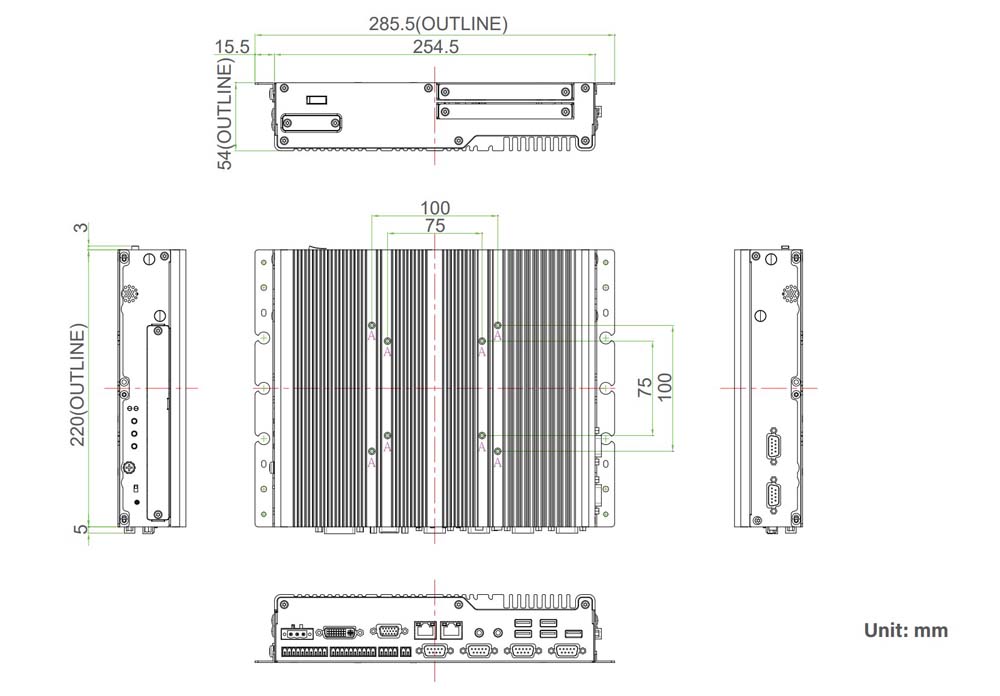 Box PC P2002-i5-R10 02-Skizze