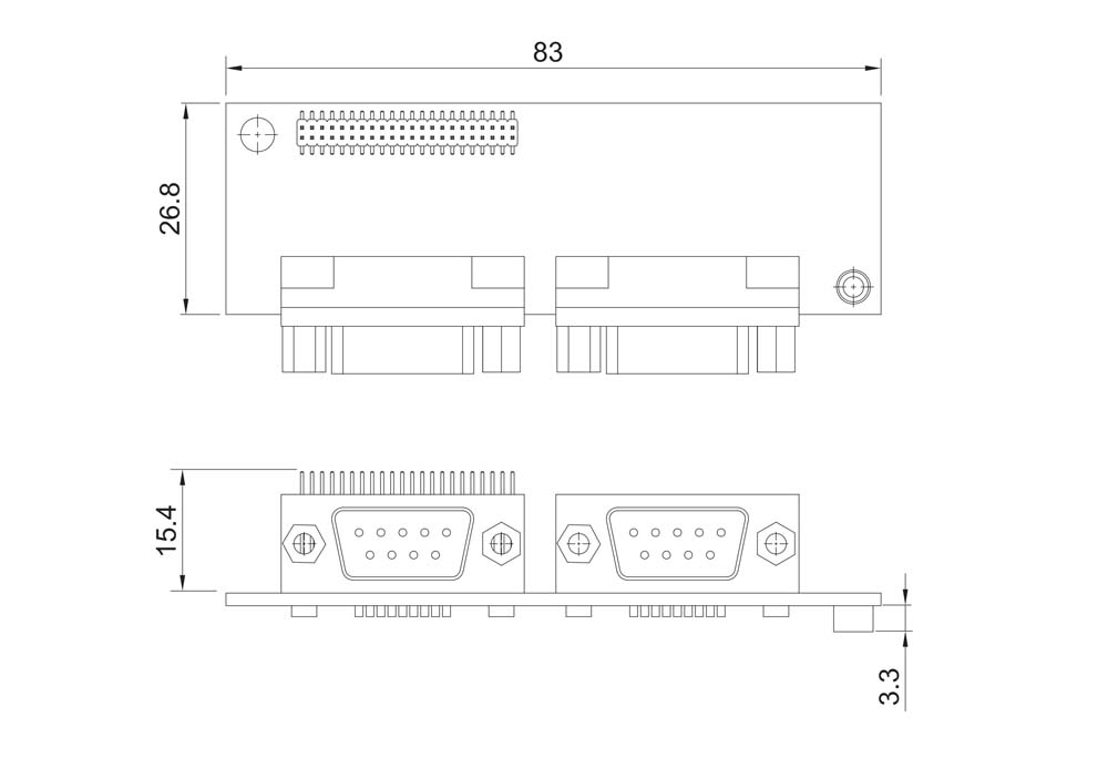 Box PC Modul-CMI-COM01-UB0903 Skizze