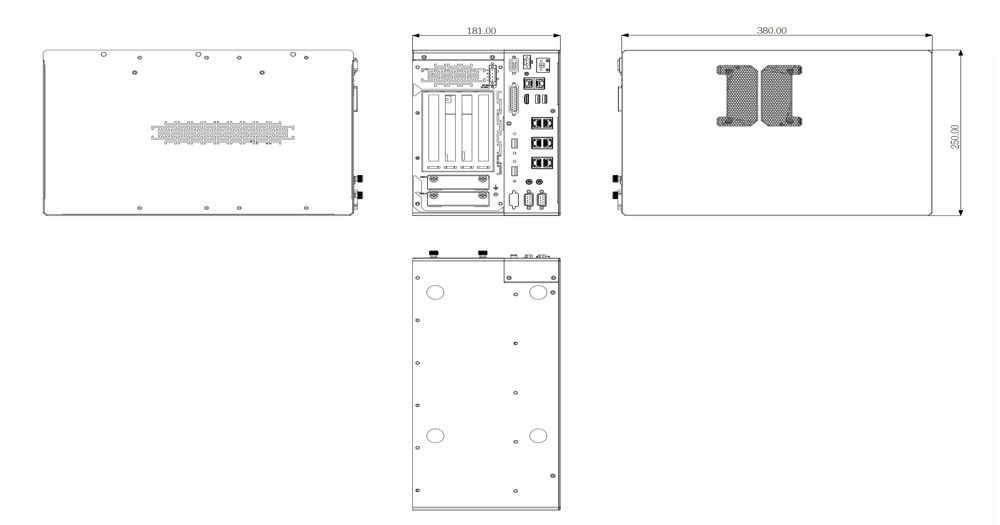 FPC-9108-P6-G3 Embedded PC Skizze