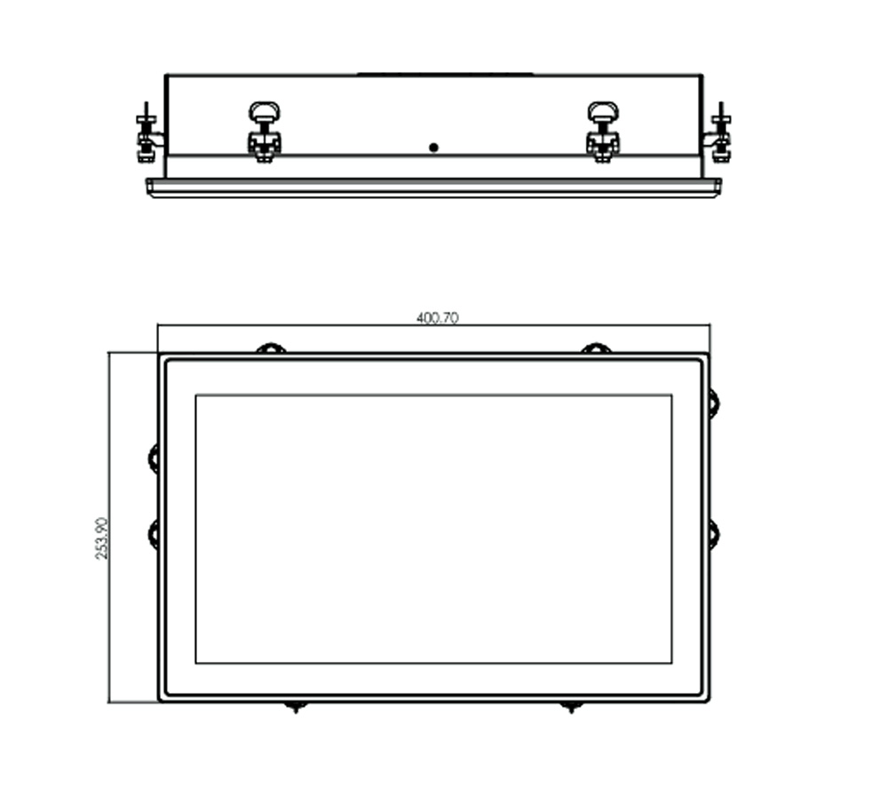 PPC2-CW15-ADL-P/8G-R10 Panel PC Maße