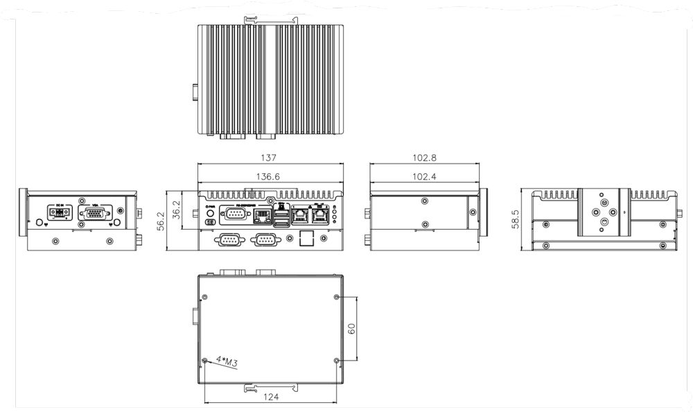 Box PC-ITG-100-AL-E1-2GB-R10 Front