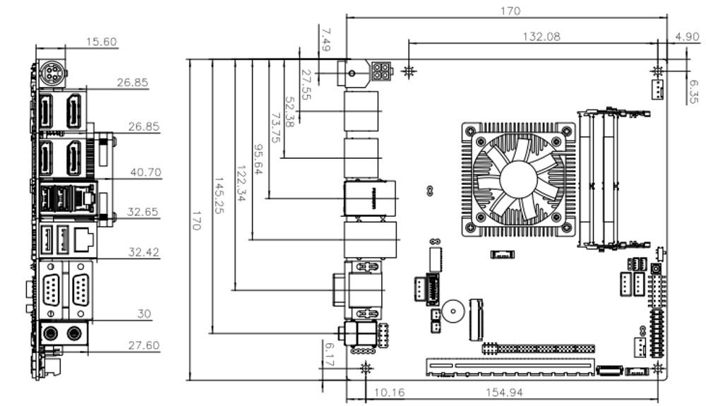 Mini-ITX-Board gKINO-V1202B-R10 oben