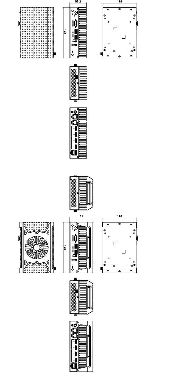 IDS-330-ADL-P-i7C-R10 Embedded PC Skizze