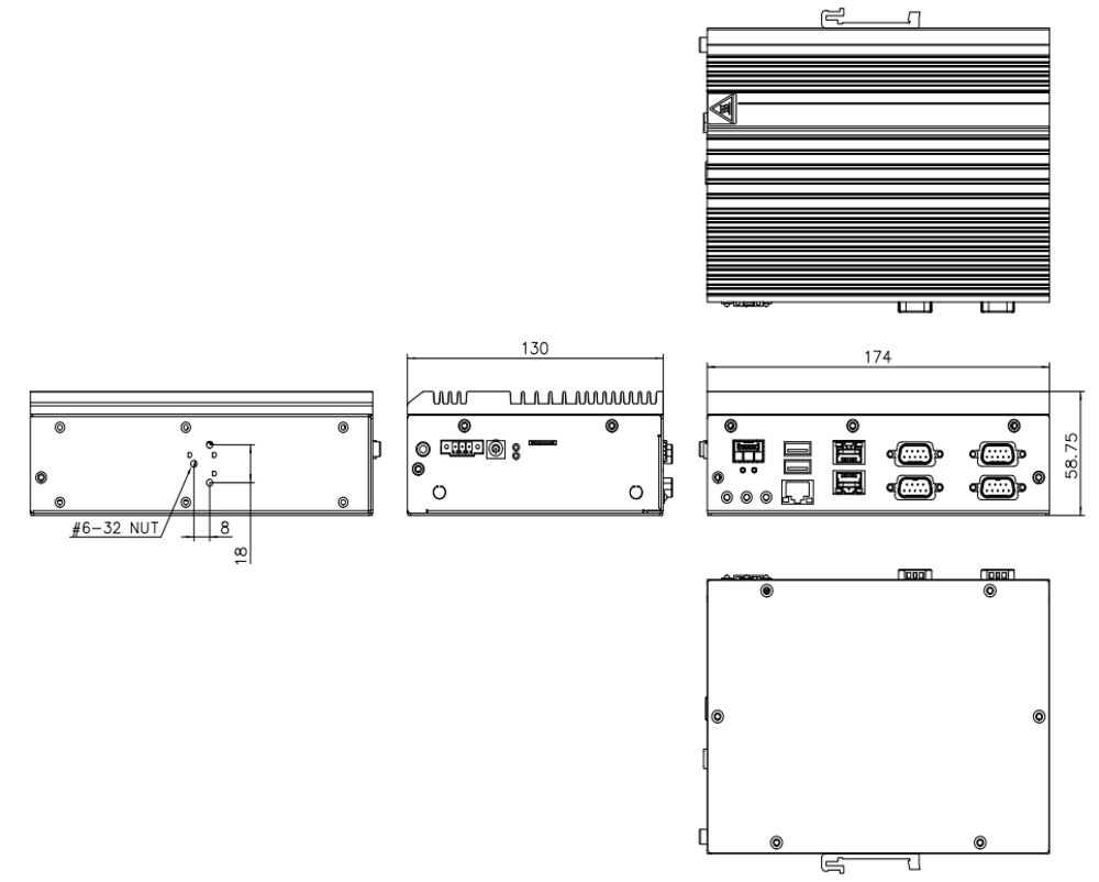 Box-PC DRPC-330-A7K-A1/4G-R10 Front