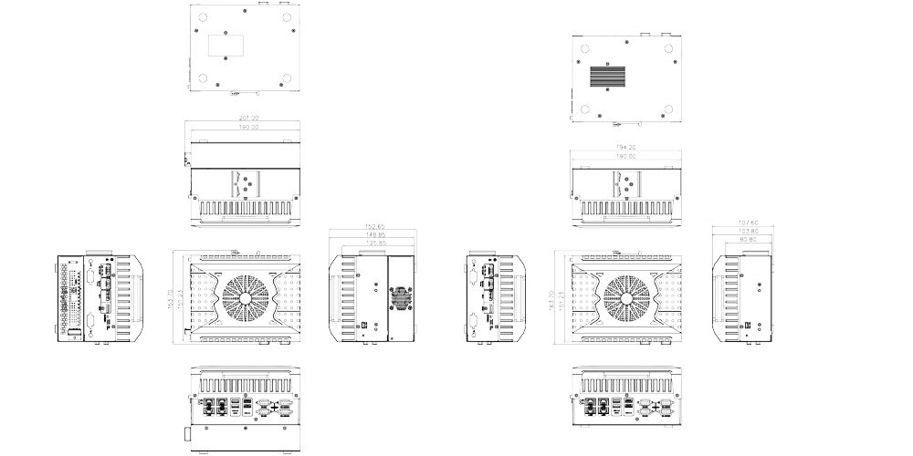 Box PC DRPC-240-TGL-U-i5CS-R10 Skizze
