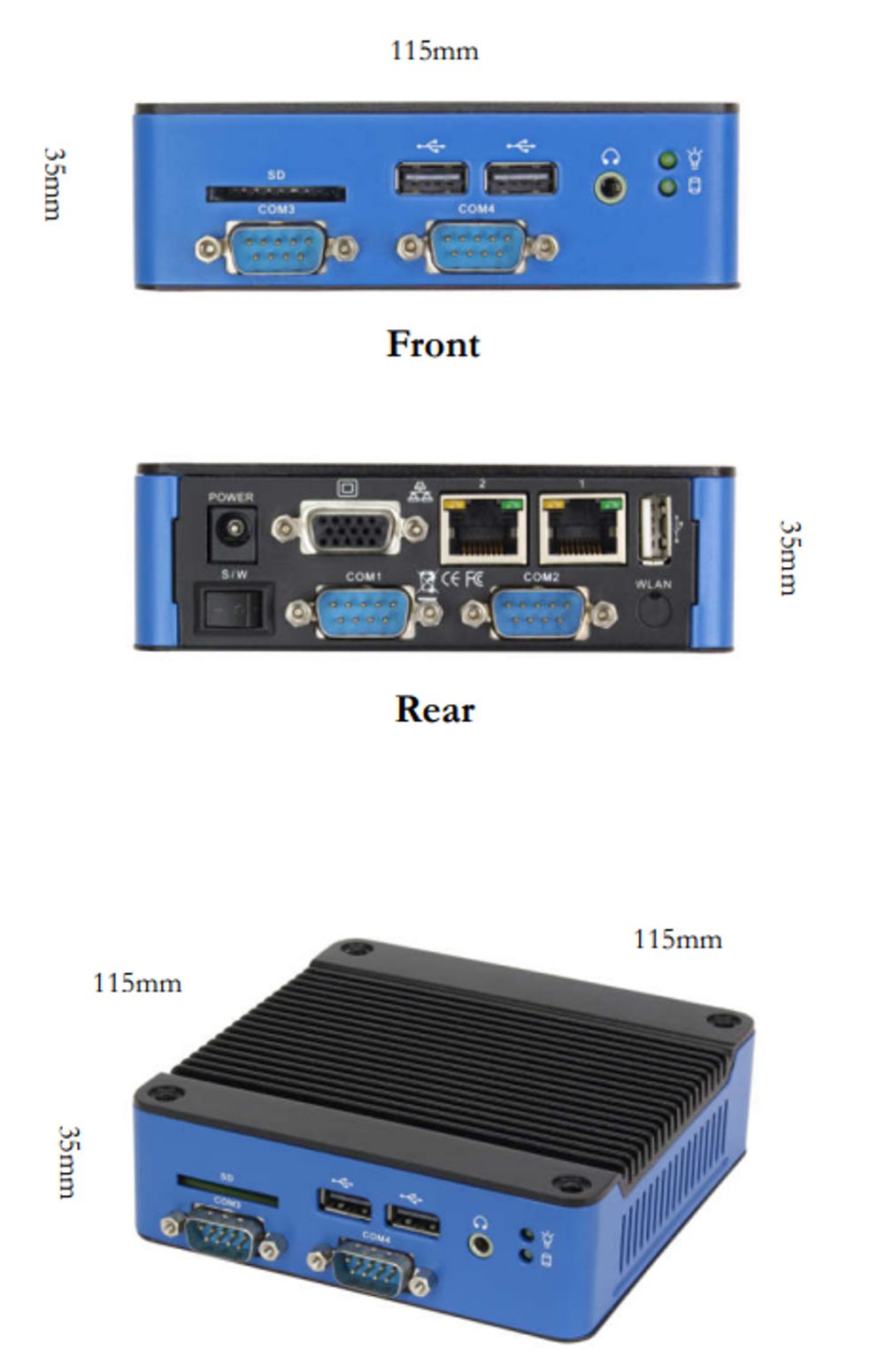 Box-PC EB-3362-C2G2SIM-I Side
