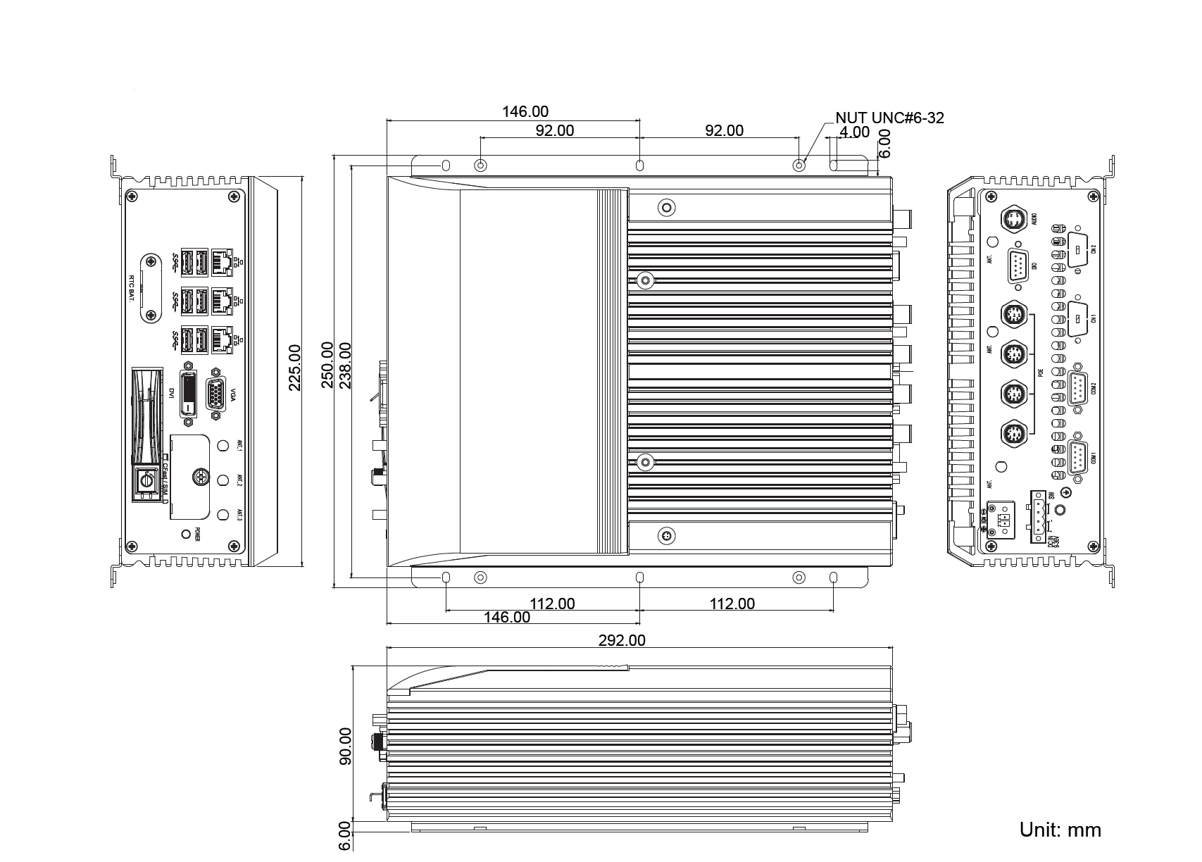 Embedded PC FPC-9000-V1 R1.0 Skizze