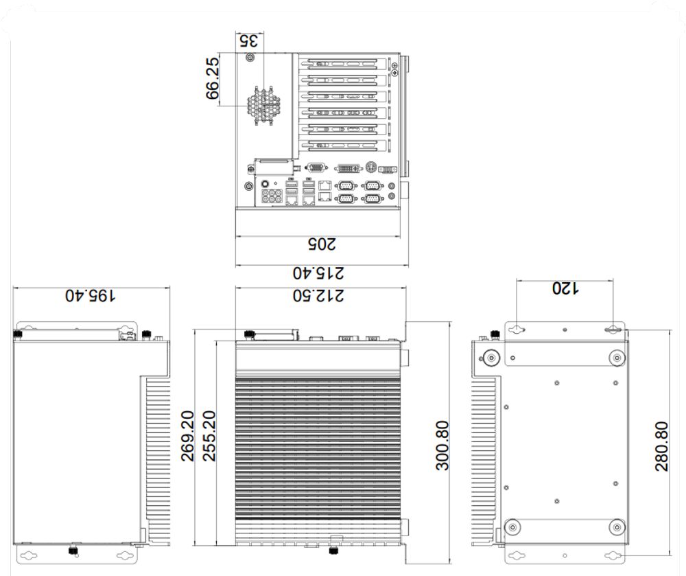 Box-PC TANK-860-HM86i-i5/4G/6A-R10 Front