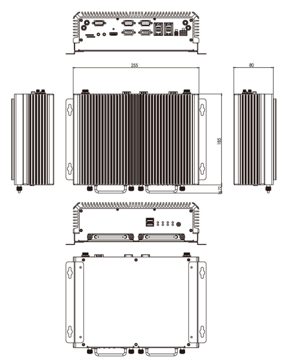 Box PC IVS-300-ULT3-C/4G-R10 Front